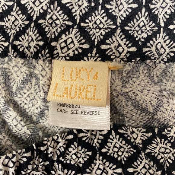 Lucy&Laurel Pretty Print Adjustable Waist Pants NeverUsed - Picture 10 of 14